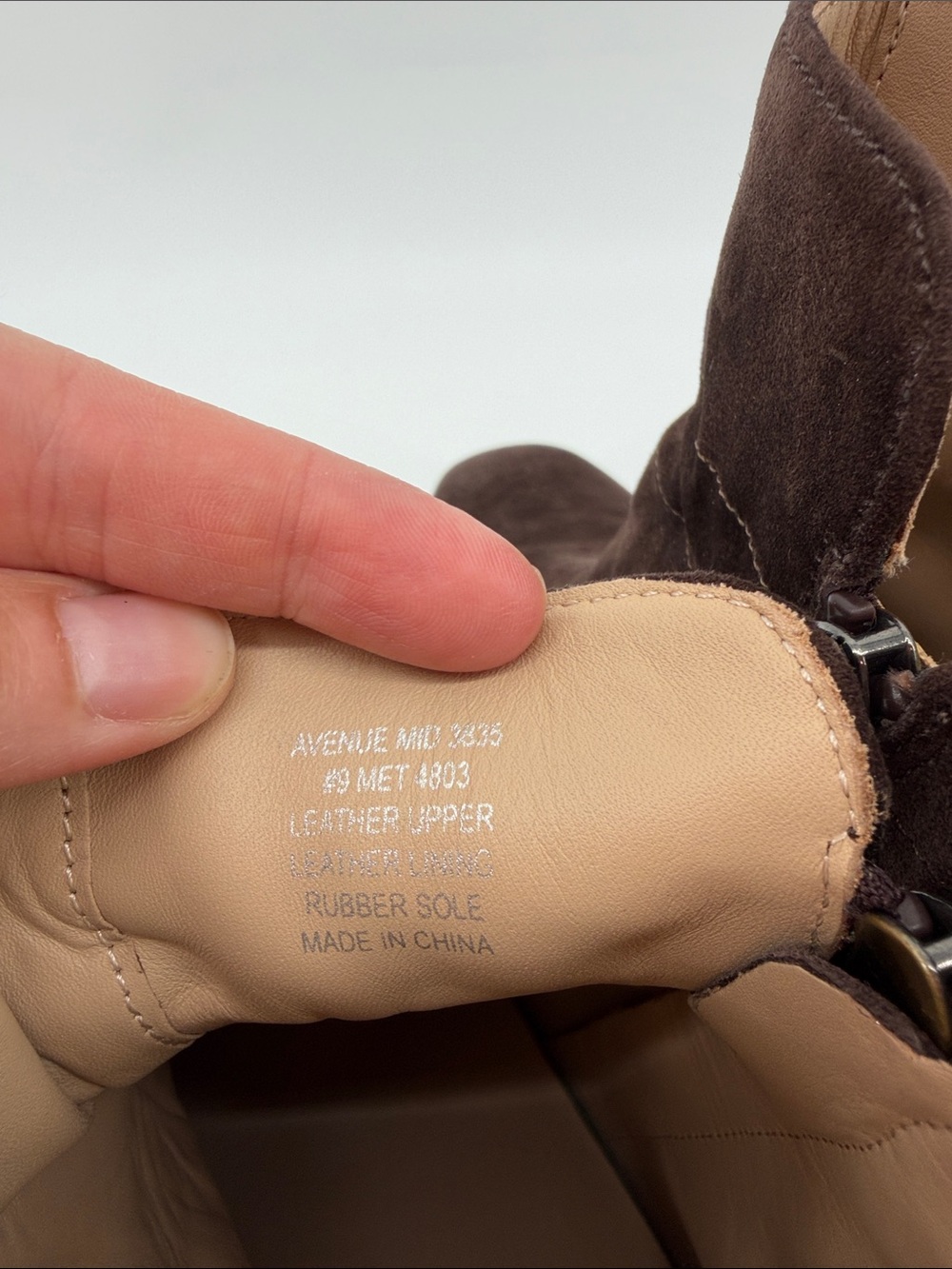 Abeo Avenue Mid Ankle Boot in Java Suede 9 S34 - Picture 7 of 8